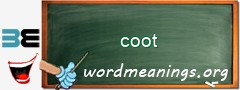 WordMeaning blackboard for coot